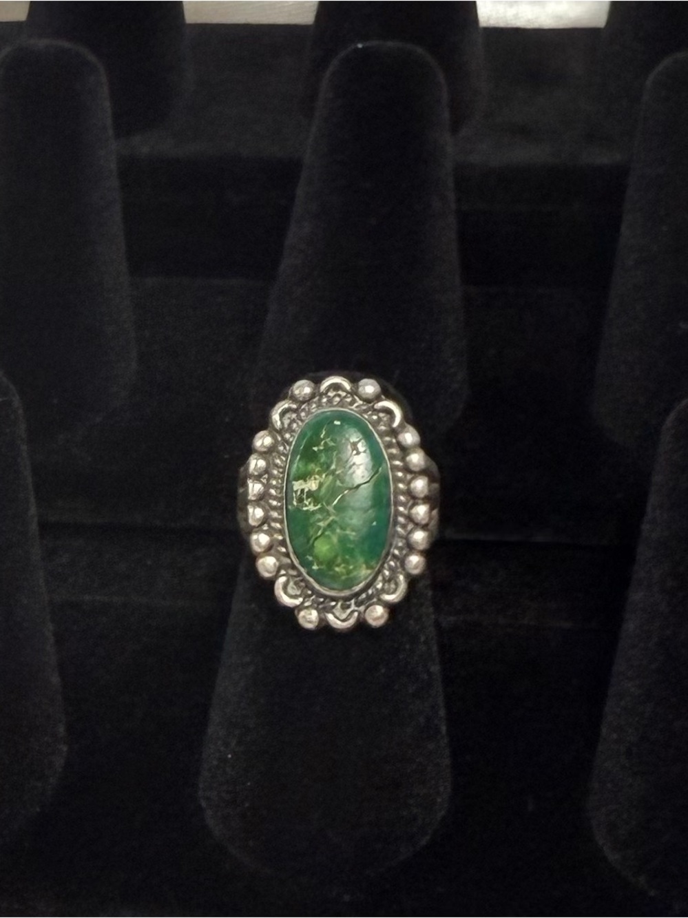 Vintage Sterling Silver Petite Statement Ring - Size 3.5